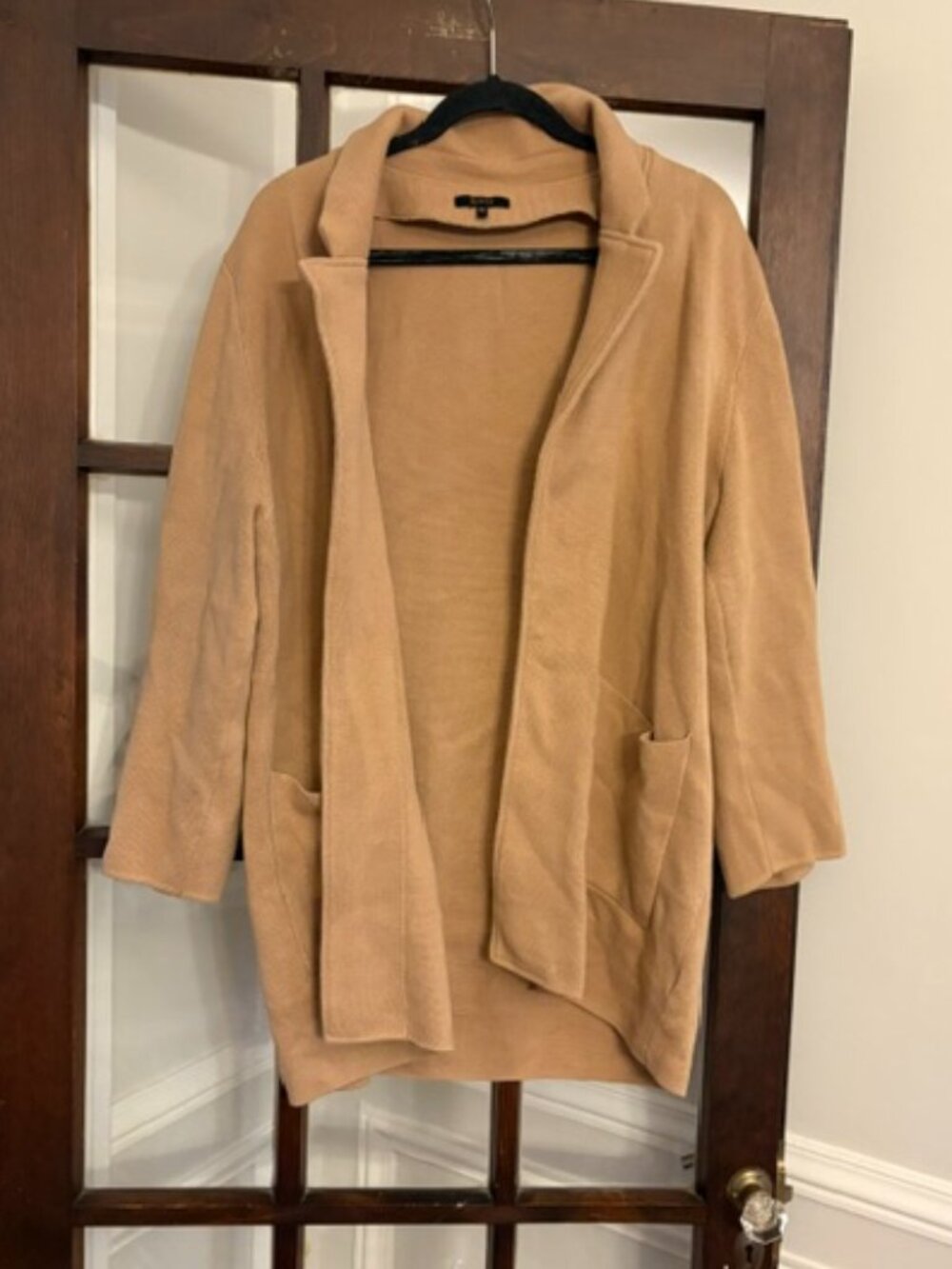 Quince Knit Blazer in Camel, Size XL